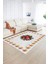 Dijital Baskılı Kaymaz Yıkanabilir Modern Desen Yolluk Mutfak Salon Halısı, N-Modern-20-Beyaz, 2