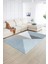 Dijital Baskılı Kaymaz Yıkanabilir Modern Desen Yolluk Mutfak Salon Halısı, N-Modern-38-Mavi, 2