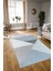Dijital Baskılı Kaymaz Yıkanabilir Modern Desen Yolluk Mutfak Salon Halısı, N-Modern-38-Mavi, 3