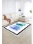 Dijital Baskılı Kaymaz Yıkanabilir Modern Desen Yolluk Mutfak Salon Halısı, N-Modern-22-Turkuaz, 2