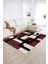 Dijital Baskılı Kaymaz Yıkanabilir Modern Desen Yolluk Mutfak Salon Halısı, N-Modern-40-Bordo, 2