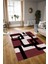 Dijital Baskılı Kaymaz Yıkanabilir Modern Desen Yolluk Mutfak Salon Halısı, N-Modern-40-Bordo, 3