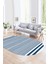 Dijital Kaymaz Yıkanabilir Modern Desen Oval Yolluk Mutfak Salon Halısı, N-O-Modern-63-Mavi, 1
