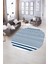 Dijital Kaymaz Yıkanabilir Modern Desen Oval Yolluk Mutfak Salon Halısı, N-O-Modern-63-Mavi, 5