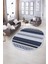 Dijital Kaymaz Yıkanabilir Modern Desen Oval Yolluk Mutfak Salon Halısı, N-O-Modern-18-Lacivert, 5