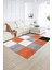 Dijital Baskılı Kaymaz Yıkanabilir Modern Desen Yolluk Mutfak Salon Halısı, N-Modern-53-Turuncu, 2