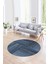 Dijital Kaymaz Taban Yıkanabilir Modern Desen Yuvarlak Mutfak Salon Halısı, N-Y-Modern-34-Mavi, 1