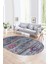 Dijital Kaymaz Yıkanabilir Modern Desen Oval Yolluk Mutfak Salon Halısı, N-O-Modern-30-Renkli, 1