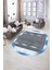 Dijital Kaymaz Yıkanabilir Modern Desen Oval Yolluk Mutfak Salon Halısı, N-O-Modern-10-Mavi, 5