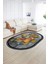 Dijital Kaymaz Yıkanabilir Modern Desen Oval Yolluk Mutfak Salon Halısı, N-O-Modern-13-Renkli, 2
