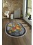 Dijital Kaymaz Yıkanabilir Modern Desen Oval Yolluk Mutfak Salon Halısı, N-O-Modern-13-Renkli, 4