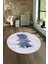 Dijital Kaymaz Taban Yıkanabilir Modern Desen Yuvarlak Mutfak Salon Halısı, N-Y-Modern-50-Mavi, 4