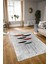 Dijital Baskılı Kaymaz Yıkanabilir Modern Desen Yolluk Mutfak Salon Halısı, N-MODERN-112-GRİ, 3