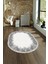 Dijital Kaymaz Yıkanabilir Modern Desen Oval Yolluk Mutfak Salon Halısı, N-O-Modern-48-Gri, 4