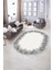 Dijital Kaymaz Yıkanabilir Modern Desen Oval Yolluk Mutfak Salon Halısı, N-O-Modern-48-Gri, 5