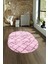Dijital Kaymaz Yıkanabilir Modern Desen Oval Yolluk Mutfak Salon Halısı, N-O-Modern-57-Pembe, 4
