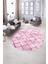 Dijital Kaymaz Yıkanabilir Modern Desen Oval Yolluk Mutfak Salon Halısı, N-O-Modern-57-Pembe, 5