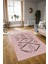 Dijital Baskılı Kaymaz Yıkanabilir Modern Desen Yolluk Mutfak Salon Halısı, N-Modern-59-Pembe, 3