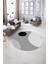 Dijital Kaymaz Taban Yıkanabilir Modern Desen Yuvarlak Mutfak Salon Halısı, N-Y-Modern-52-Gri, 5