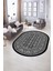 Dijital Kaymaz Yıkanabilir Modern Desen Oval Yolluk Mutfak Salon Halısı, N-O-MODERN-113-ANTRASİT, 5