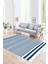 Dijital Baskılı Kaymaz Yıkanabilir Modern Desen Yolluk Mutfak Salon Halısı, N-Modern-63-Mavi, 1