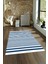 Dijital Baskılı Kaymaz Yıkanabilir Modern Desen Yolluk Mutfak Salon Halısı, N-Modern-63-Mavi, 4