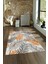 Dijital Baskılı Kaymaz Yıkanabilir Modern Desen Yolluk Mutfak Salon Halısı, N-Modern-98-Turuncu, 4