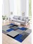 Dijital Baskılı Kaymaz Yıkanabilir Modern Desen Yolluk Mutfak Salon Halısı, N-Modern-47-Mavi, 1