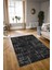 Dijital Baskılı Kaymaz Yıkanabilir Modern Desen Yolluk Mutfak Salon Halısı, N-Modern-89-Siyah, 3