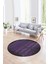 Dijital Kaymaz Taban Yıkanabilir Modern Desen Yuvarlak Mutfak Salon Halısı, N-Y-Modern-28-Mor, 1