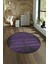 Dijital Kaymaz Taban Yıkanabilir Modern Desen Yuvarlak Mutfak Salon Halısı, N-Y-Modern-28-Mor, 4