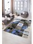 Dijital Baskılı Kaymaz Yıkanabilir Modern Desen Yolluk Mutfak Salon Halısı, N-Modern-33-Mavi, 5