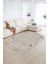 Dijital Kaymaz Yıkanabilir Modern Desen Oval Yolluk Mutfak Salon Halısı, N-O-Modern-05-Bej, 2