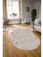 Dijital Kaymaz Yıkanabilir Modern Desen Oval Yolluk Mutfak Salon Halısı, N-O-Modern-05-Bej, 3