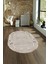 Dijital Kaymaz Yıkanabilir Modern Desen Oval Yolluk Mutfak Salon Halısı, N-O-Modern-05-Bej, 4