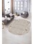 Dijital Kaymaz Yıkanabilir Modern Desen Oval Yolluk Mutfak Salon Halısı, N-O-Modern-05-Bej, 5