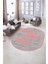 Dijital Kaymaz Yıkanabilir Modern Desen Oval Yolluk Mutfak Salon Halısı, N-O-Modern-41-Pembe, 5