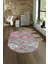 Dijital Kaymaz Yıkanabilir Modern Desen Oval Yolluk Mutfak Salon Halısı, N-O-Modern-15-Pembe, 4