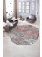 Dijital Kaymaz Yıkanabilir Modern Desen Oval Yolluk Mutfak Salon Halısı, N-O-Modern-15-Pembe, 5