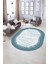 Dijital Kaymaz Yıkanabilir Modern Desen Oval Yolluk Mutfak Salon Halısı, N-O-Modern-43-Mavi, 5