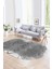 Dijital Kaymaz Yıkanabilir Modern Desen Oval Yolluk Mutfak Salon Halısı, N-O-Modern-44-Gri, 1