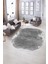 Dijital Kaymaz Yıkanabilir Modern Desen Oval Yolluk Mutfak Salon Halısı, N-O-Modern-44-Gri, 5