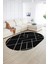 Dijital Kaymaz Yıkanabilir Modern Desen Oval Yolluk Mutfak Salon Halısı, N-O-Modern-58-Antrasit, 2