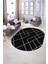 Dijital Kaymaz Yıkanabilir Modern Desen Oval Yolluk Mutfak Salon Halısı, N-O-Modern-58-Antrasit, 5