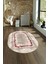 Dijital Kaymaz Yıkanabilir Modern Desen Oval Yolluk Mutfak Salon Halısı, N-O-Modern-37-Bordo, 4