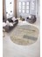 Dijital Kaymaz Yıkanabilir Modern Desen Oval Yolluk Mutfak Salon Halısı, N-O-Modern-93-Bej, 5