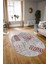 Dijital Kaymaz Yıkanabilir Modern Desen Oval Yolluk Mutfak Salon Halısı, N-O-Modern-95-Bordo, 3