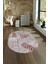 Dijital Kaymaz Yıkanabilir Modern Desen Oval Yolluk Mutfak Salon Halısı, N-O-Modern-95-Bordo, 4