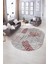 Dijital Kaymaz Yıkanabilir Modern Desen Oval Yolluk Mutfak Salon Halısı, N-O-Modern-95-Bordo, 5