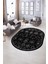 Dijital Kaymaz Yıkanabilir Modern Desen Oval Yolluk Mutfak Salon Halısı, N-O-Modern-29-Siyah, 5